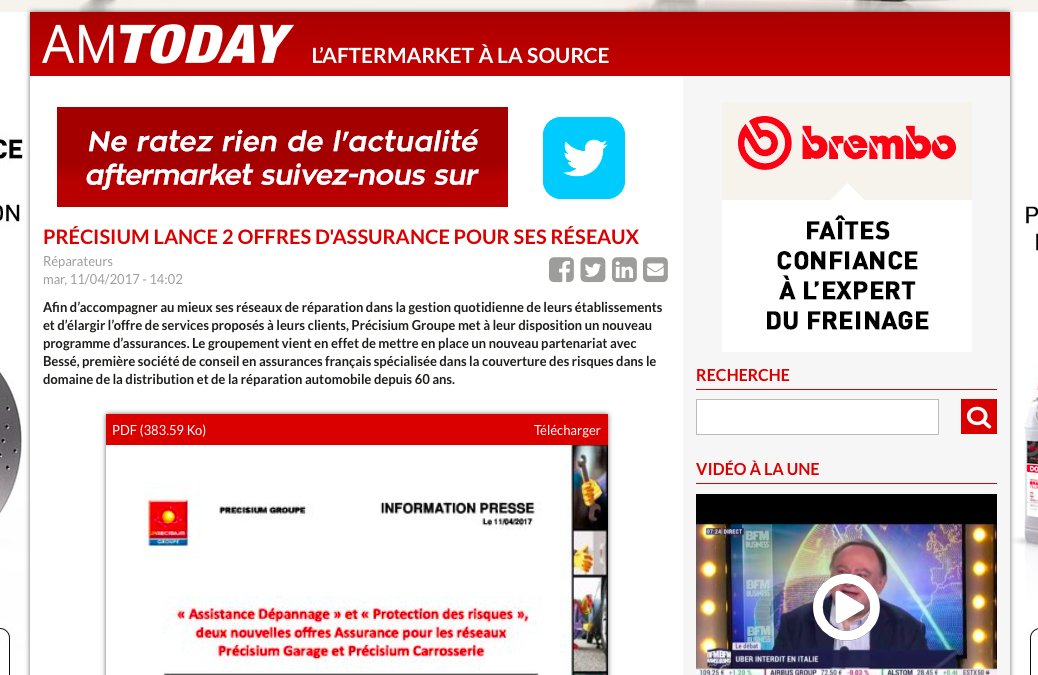Am__today's tweet photo. @PrecisiumR LANCE 2 OFFRES D'ASSURANCE POUR SES RÉSEAUX 

La suite sur AM Today 👉 https://t.co/3TW9Tqluts https://t.co/1Q0gupSRqu