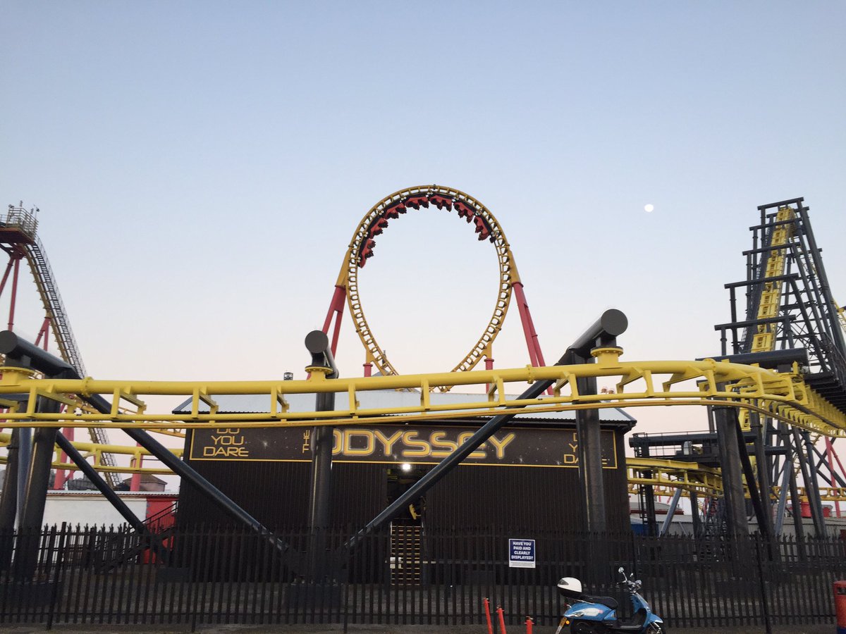 I love this photo I took on Saturday of Millennium and Odyssey, 2 of my favourite steel coasters <a href="/fantasyislanduk/">Fantasy Island</a>