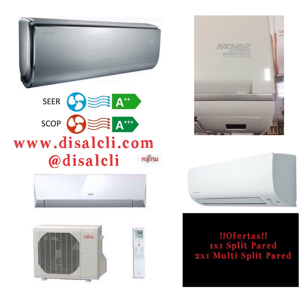 Disalcli's tweet photo. #felizmiercoles #miercolessanto en #disalcli tenemos #Ofertas en #SplitPared #Multisplit #vivienda #Gree #fujitsu #daikin #Toshiba #R32 https://t.co/ULZrrarqsO