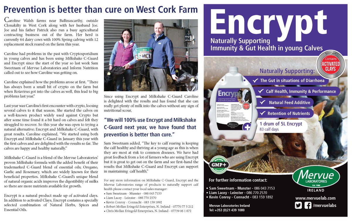 InformNutrition's tweet photo. Getting some great feedback on #MilkshakeC-Guard &amp; #Encrypt in Farming Independent https://t.co/ZAdfgWaRh6 @MervueLabs #C-Guard #Calving17 https://t.co/TybVwbnvuI
