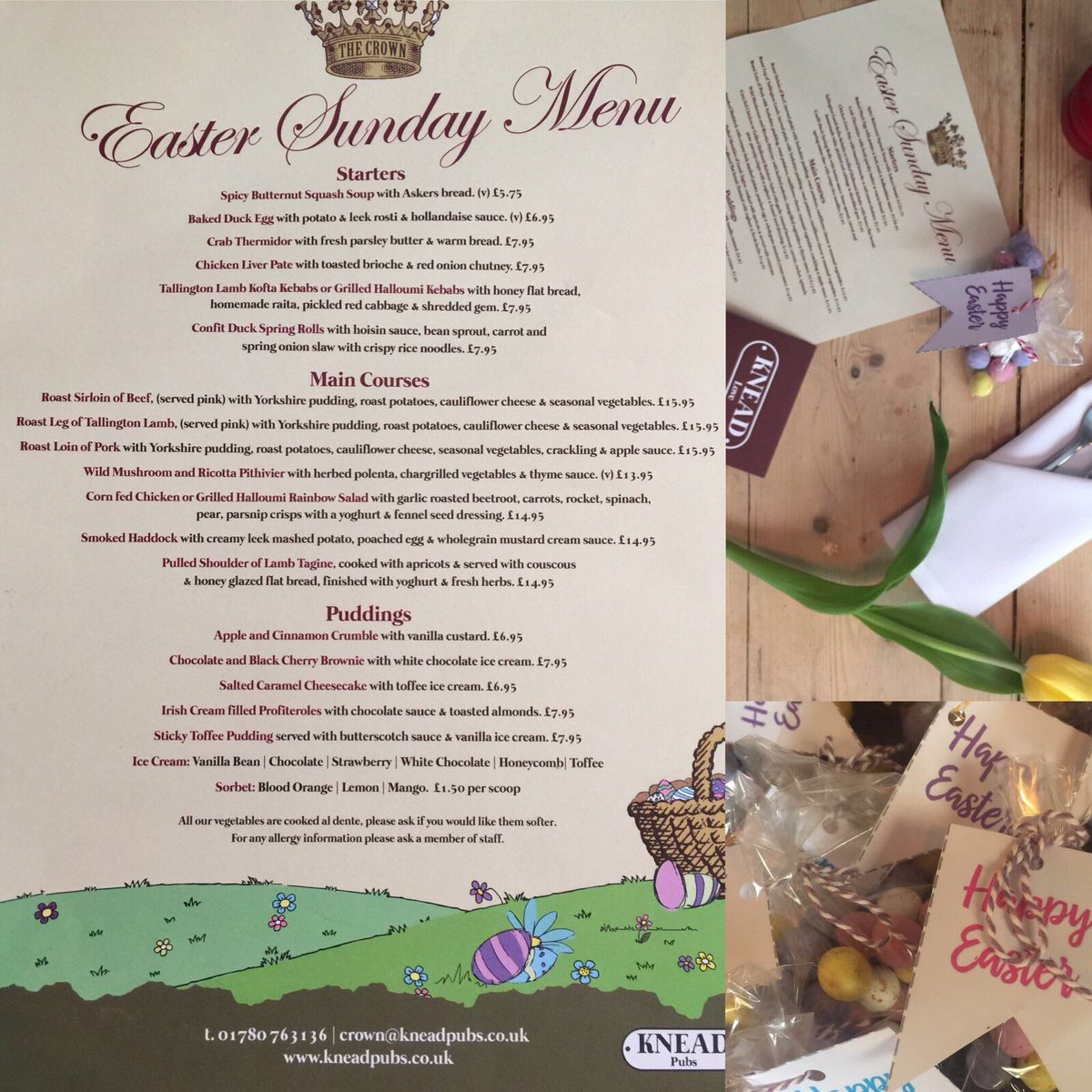Book now for Easter Sunday lunch. Call us on 01780 763136.
#easter #stamford