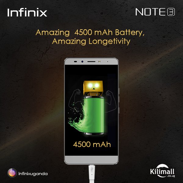 infinixuganda's tweet photo. Satisfy your needs this Easter season with the #InfinixNote3 4500mAh Big Battery ππ
#5MinCharge200MinTalk https://t.co/uOk9Hqjfo7