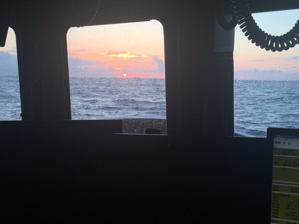 AFaymoville's tweet photo. Sunrise in the middle of the gulf of Alaska https://t.co/8zq5cGu8vD