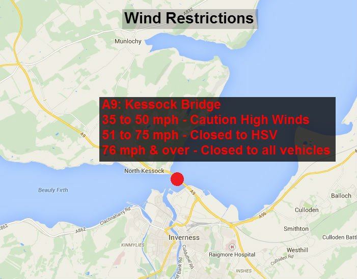 trafficscotland's tweet photo. *NEW* ⚠ 💨
#A9 Kessock Bridge - ANOTHER #WindyBridge to add to the collection 👎 ALL vehicles are allowed to cross.
@NWTrunkRoads https://t.co/FTFniXwbHQ