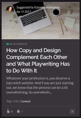 mwebrs's tweet photo. Guess what: Yesterday we got @ZestisApp approved! Go ahead and check out our featured text: https://t.co/ftkmbIbP4F #copywriting https://t.co/LgqnnPIs3s