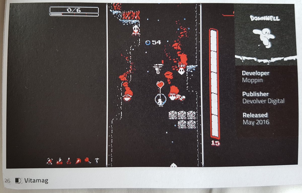 GassiTheCat's tweet photo. Good to see the oh-so-fun Downwell riding high in @TheVitaLounge's top100. Can be played fullscreen wi Vita held up, too! #BetterWithButtons https://t.co/FCCzly6Mx1