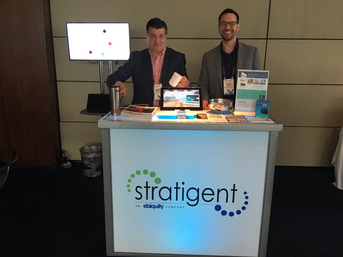 ddobes's tweet photo. Good Morning New York!  Come chat with us at booth #1. #DVNYC @Stratigent https://t.co/PUKxWCKYce