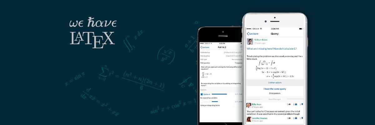 Acadlydotcom's tweet image. Introducing the world&apos;s first free #StudentResponseSystem with LaTeX support.
#checkintoabetterclass

#HigherEd, we heard you! 🙂
#edtech