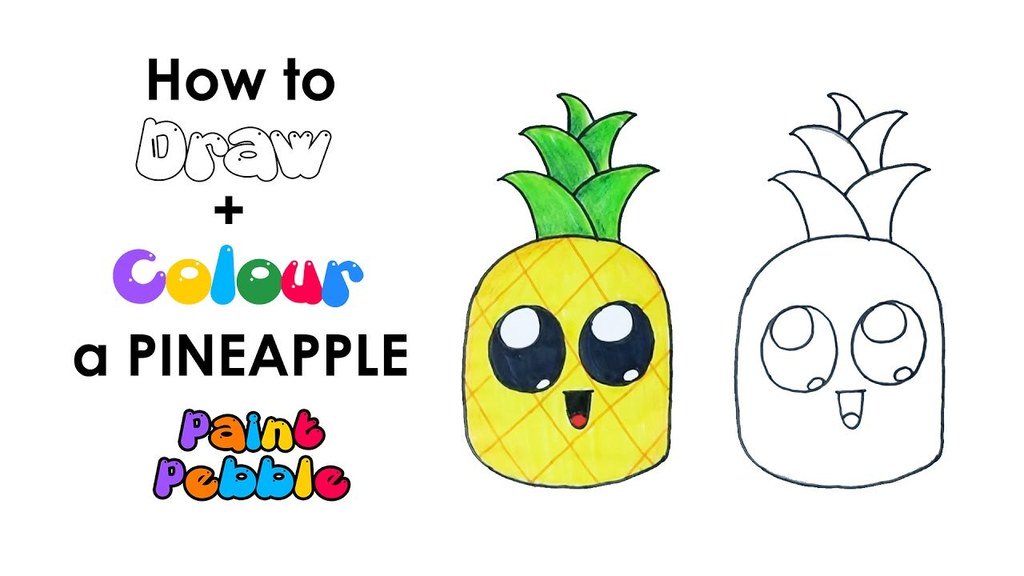 Drawing Cute Pineapple Clipart PNG Images | AI Free Download - Pikbest