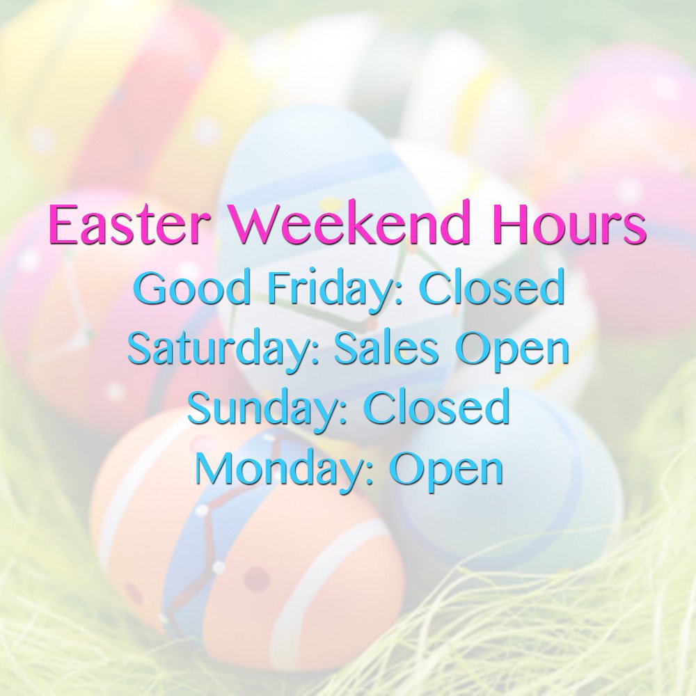 lallyford's tweet photo. Our Easter Weekend Hours! https://t.co/TJju3TXEfM