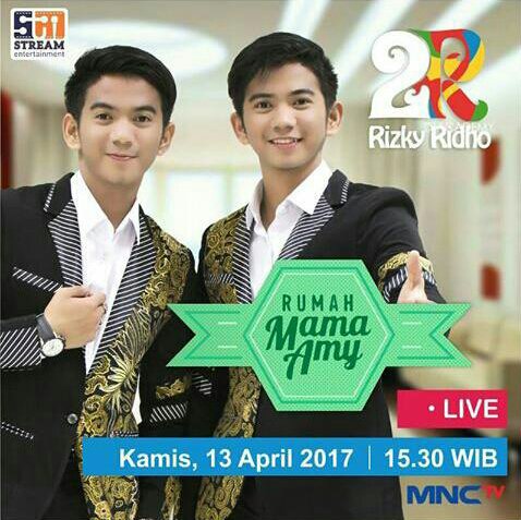 Jangan lupa K2RL besok nonton Rumah Mama Amy &amp; ramein hashtag nya mulai pkl 14.30 WIB
#RizkiRidhoDiRumahMamaAmy