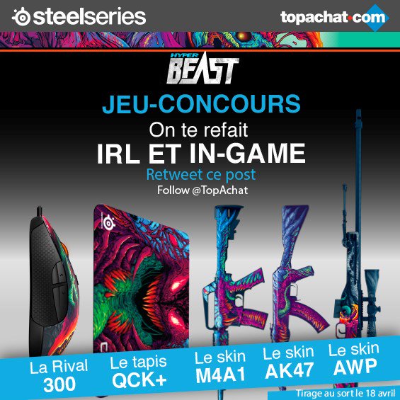 🎁 #Concours 🎁

Avec <a href="/SteelSeriesFR/">SteelSeries France 🇫🇷</a>, on refait ton setup IRL et IG ! 😎

#RT + Follow <a href="/TopAchat/">TopAchat</a> pour participer 🍀