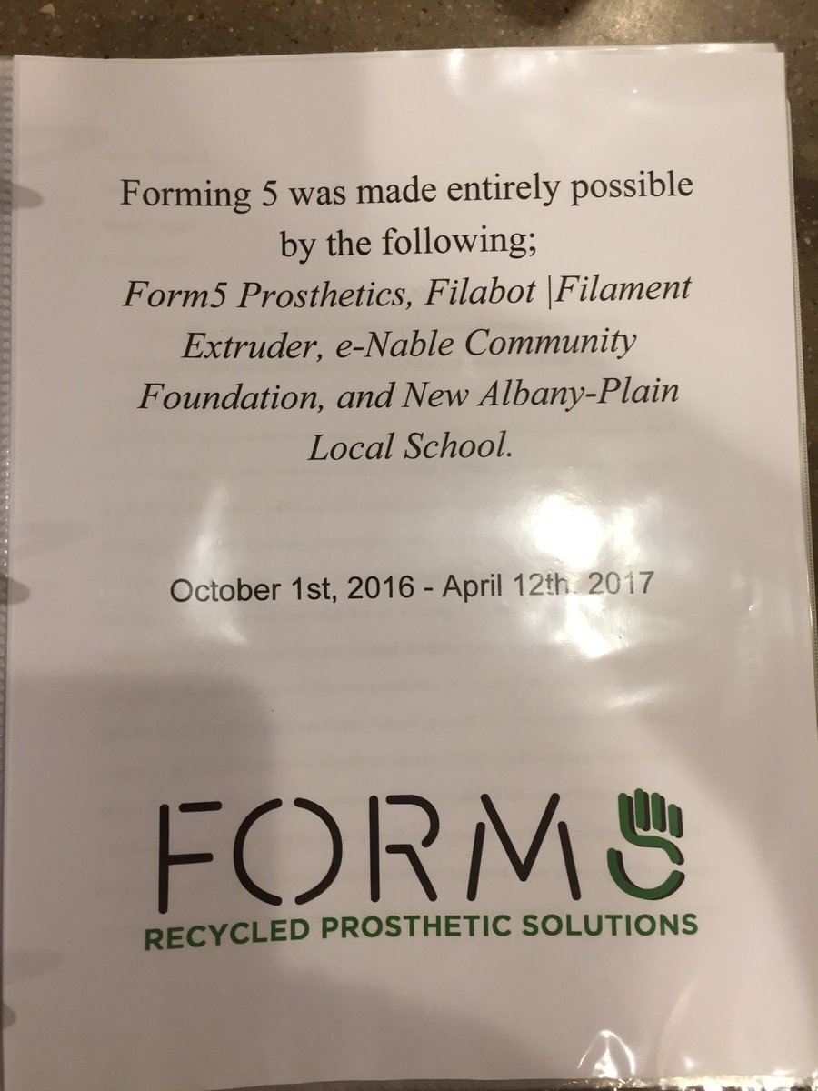 form5prosthetic's tweet photo. Amazing what can be formed in just six months. #Forming5 #Form5Prosthetics #AliveWithFive https://t.co/6Jtm8sviB6