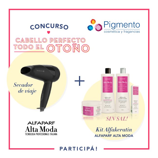 ppigmento's tweet photo. Ganá un Secador de Viaje y un Kit Alfakeratin Alta Moda!
- Mencioná a 3 amigas
- RT el posteo para aumentar las chances!
Sorteamos el 27/04 https://t.co/ROIs8562Lc