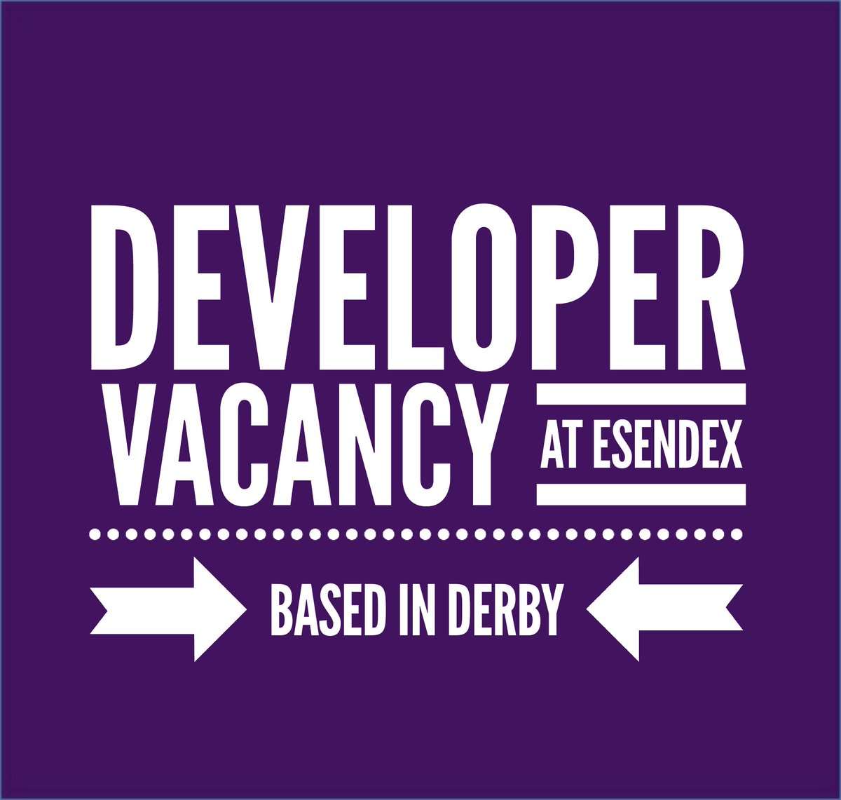 DemiBrown__'s tweet photo. Exciting #Developer vacancy @esendex , find out more here - https://t.co/vyyQZga0Cb #developervacancy #Nottingham #Derby #esendex https://t.co/Z3CJM4dNPn