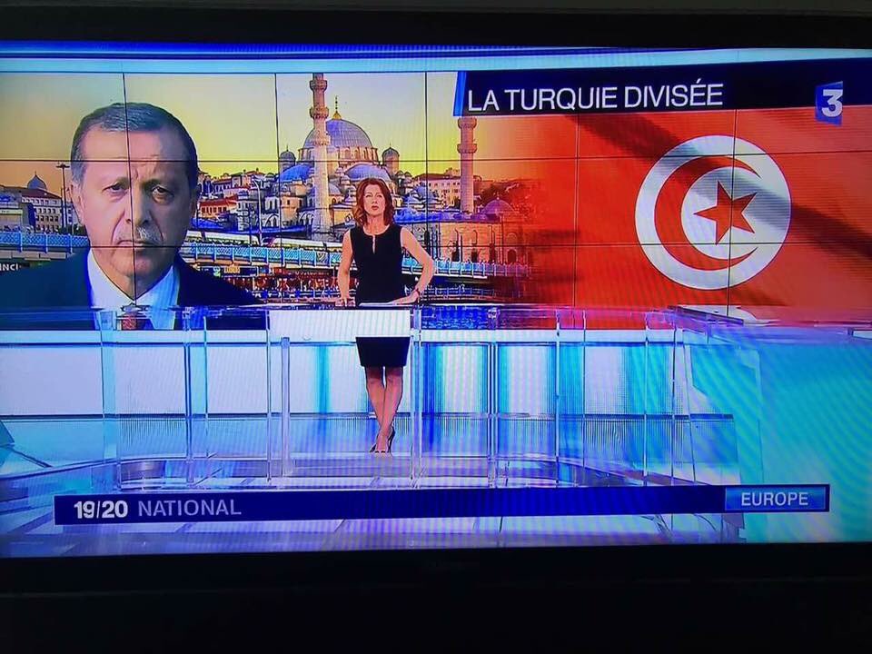 ZJouini's tweet photo. Parler de la Turquie et mettre le drapeau tunisien, est-ce normal?! @France3tv https://t.co/S7pa1eyB4i