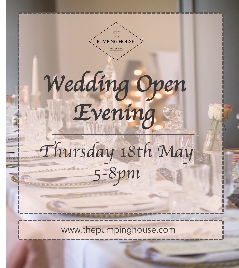 ThePumpingHouse's tweet photo. It's coming ... Our Wedding Open Evening. #Nottinghamshire #Unique #Weddingvenue #Thepumpinghouse https://t.co/1roIAv67rH