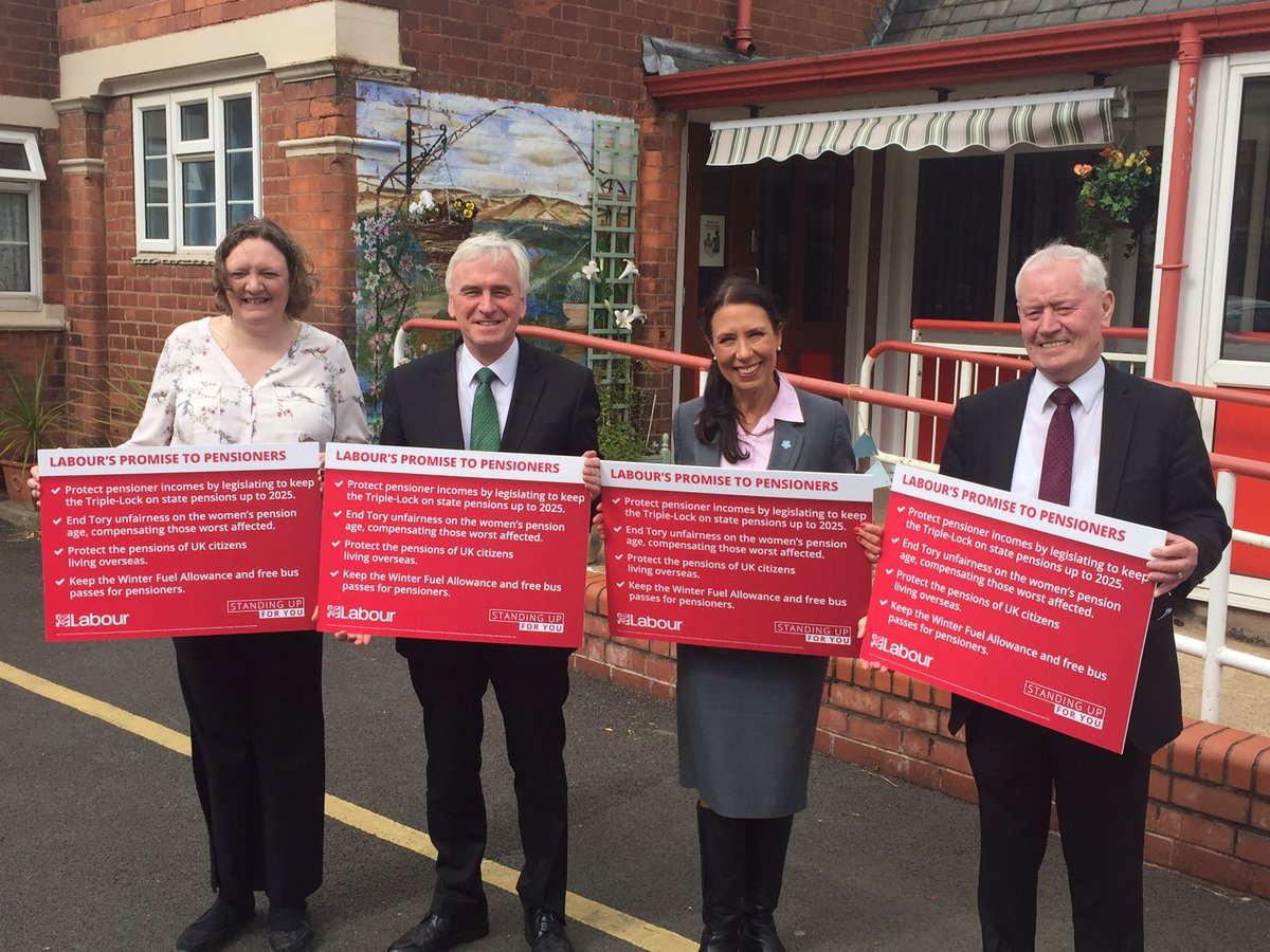 johnmcdonnellMP's tweet image. Delighted to launch Labour's Pensioner's pledge card today with @Debbie_abrahams &amp;amp; @jimcunninghammp - Labour will stand up for pensioners.