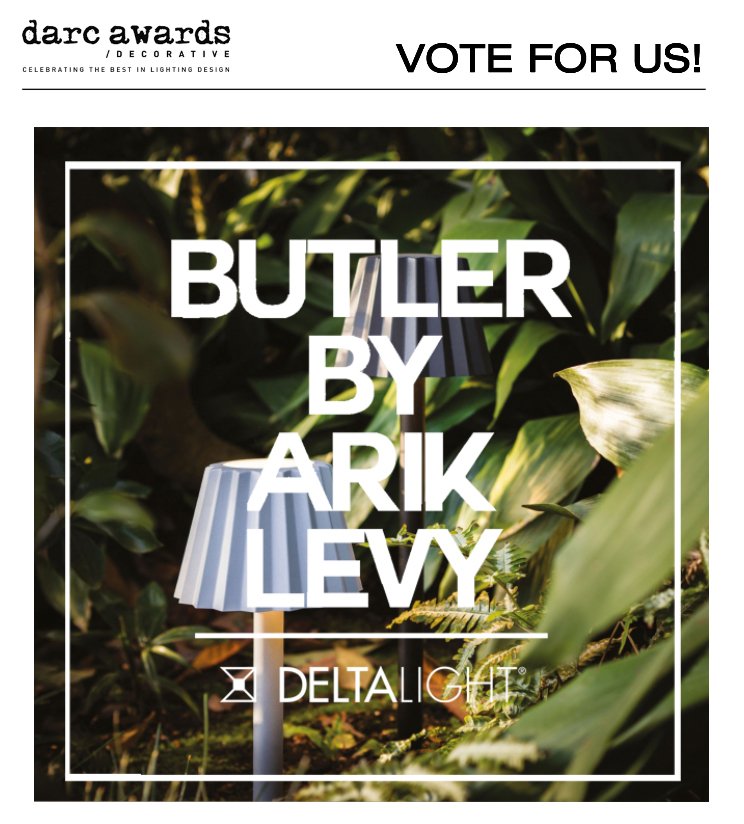 deltalightuk's tweet photo. VOTE NOW! We are shortlisted for @darcaward decorative with #Butler designed by @Arik_Levy - https://t.co/ytiU2qRIos. #lighting #Awards https://t.co/jM53tUadbf