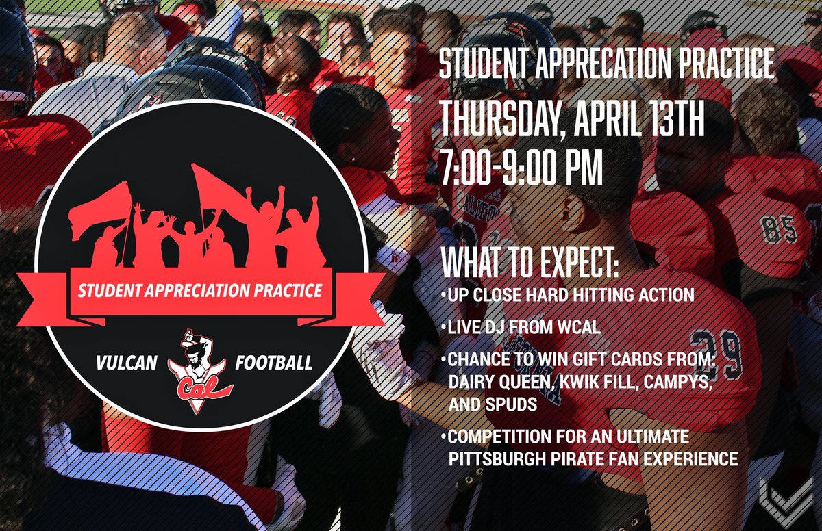 2nd annual Student Appreciation Practice. Thursday, 7pm Adamson Stadium. Prizes, Music, Free T-Shirts. Don't miss it!