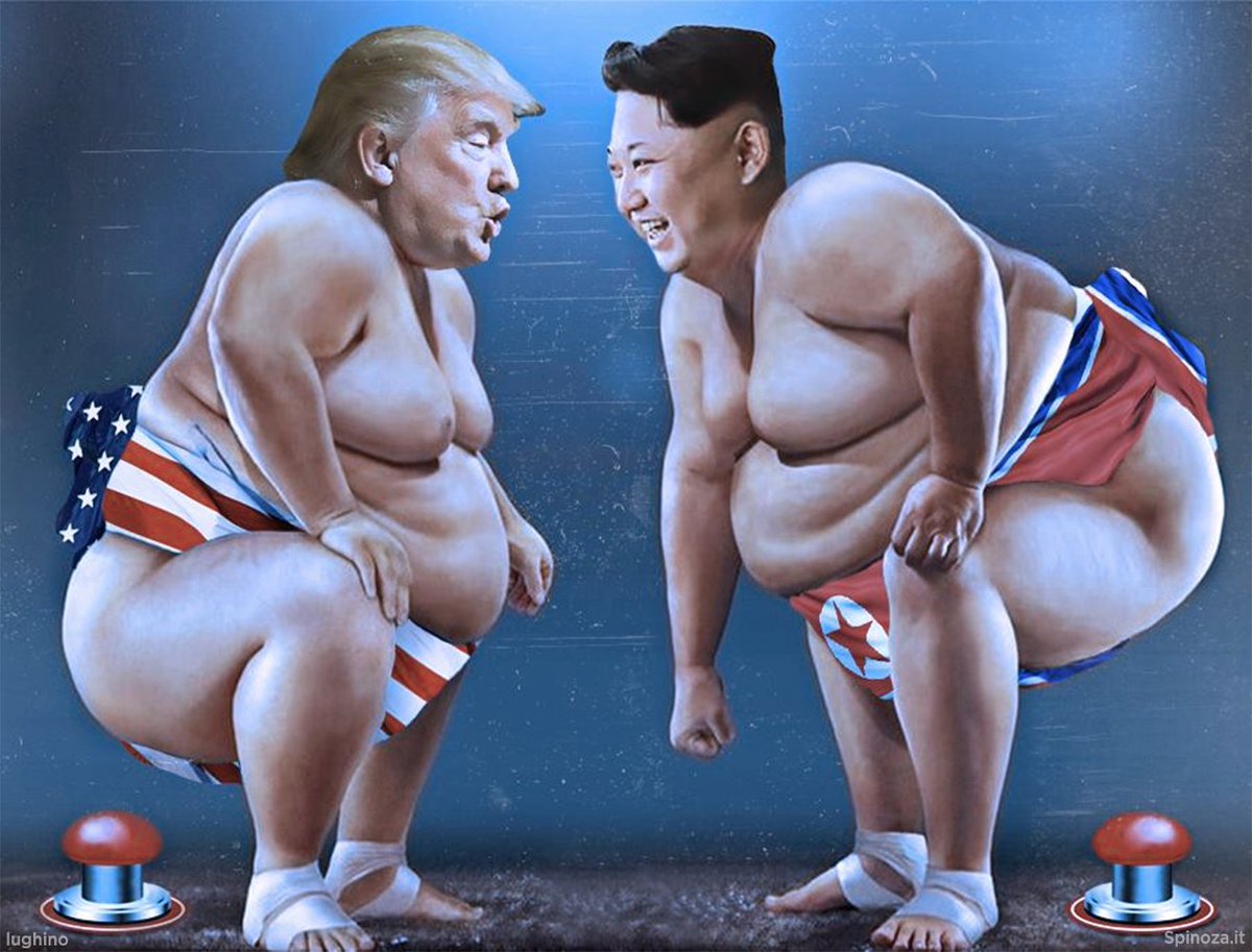 spinozait's tweet photo. La sfida: #Trump vs #KimJongUn
[@LughinoViscorto] https://t.co/c9EBiPPfUr