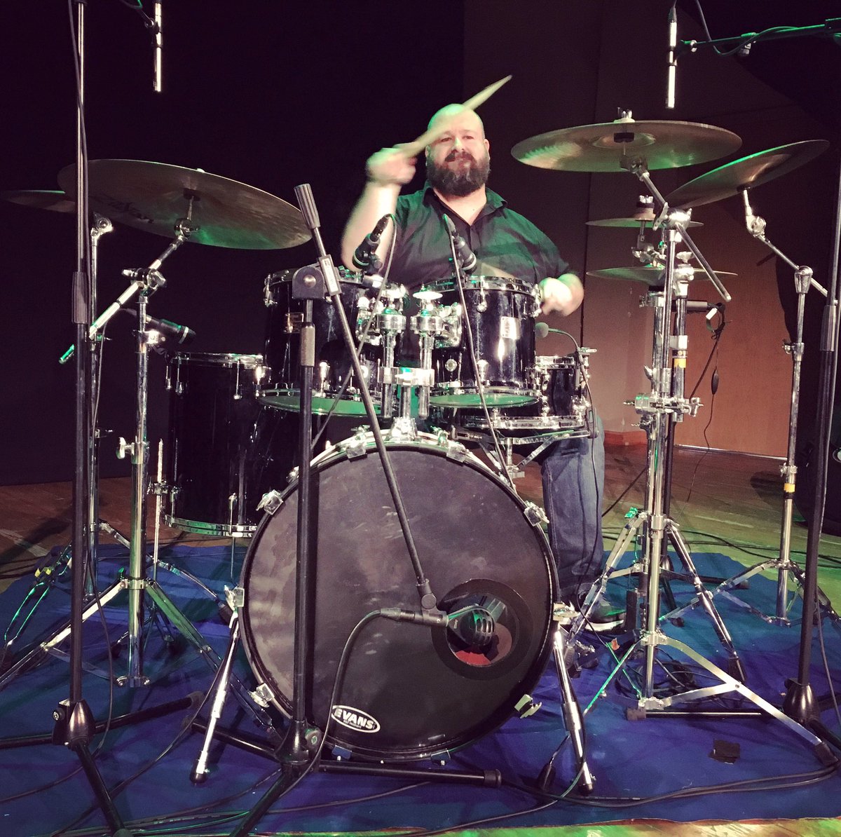 Having fun in soundcheck... @ Lithuania instagram.com/p/BSrBz9oAmL3/ <a href="/YamahaDrums/">Yamaha Drums</a>EU @YamahaDrums @zildjianuk <a href="/ZildjianCompany/">Zildjian Company🌕</a> <a href="/vicfirth/">Vic Firth</a>