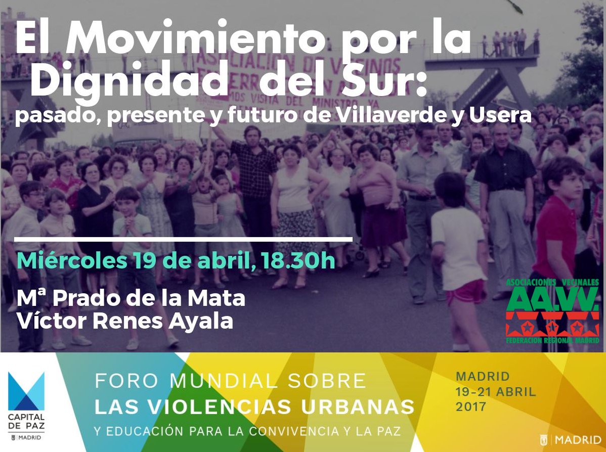 ¿Todavía no te has inscrito?
ciudadesdepaz.com/inscripciones/…
#DignidaddelSur #Villaverde #Usera #ForoMundialViolenciasURbanas