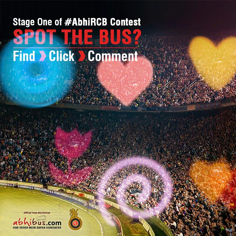Poonam2414's tweet photo. @abhibus #AbhiRCB 
My entry for the contest team... Hope I am noticed too... would love to watch @RCBTweets playing at home.... https://t.co/YWqkwP7o2W