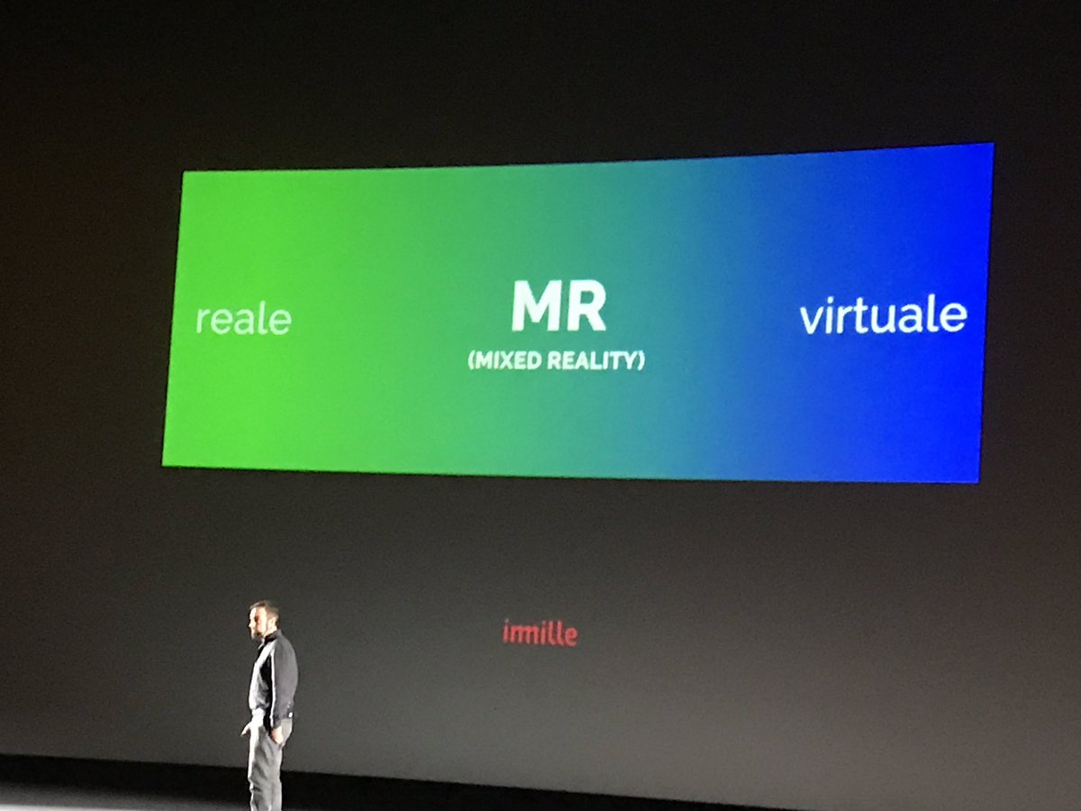 flaviaricci90's tweet photo. Il futuro della realtà aumentata è la mixed reality paolopascolo imille #ProgrammaticDay2017 https://t.co/e3vuzSQ3jI