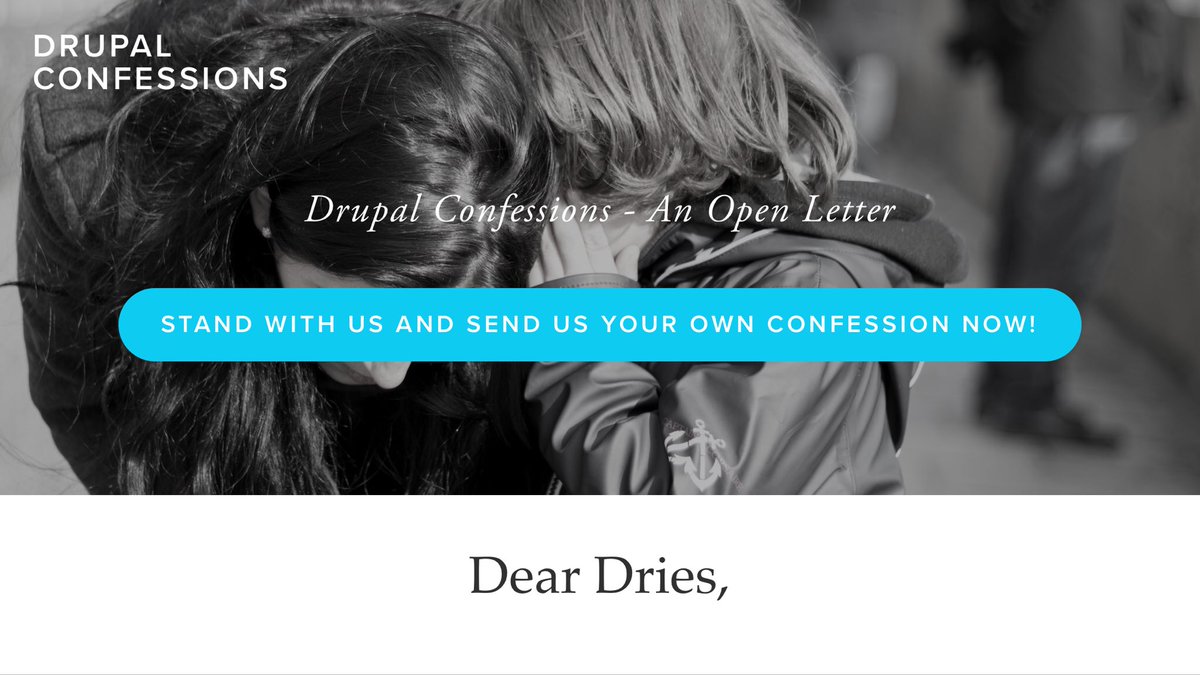 amourow's tweet image. RT @druconfessions 對於 #drupaldrama 的公開信 drupalconfessions.org