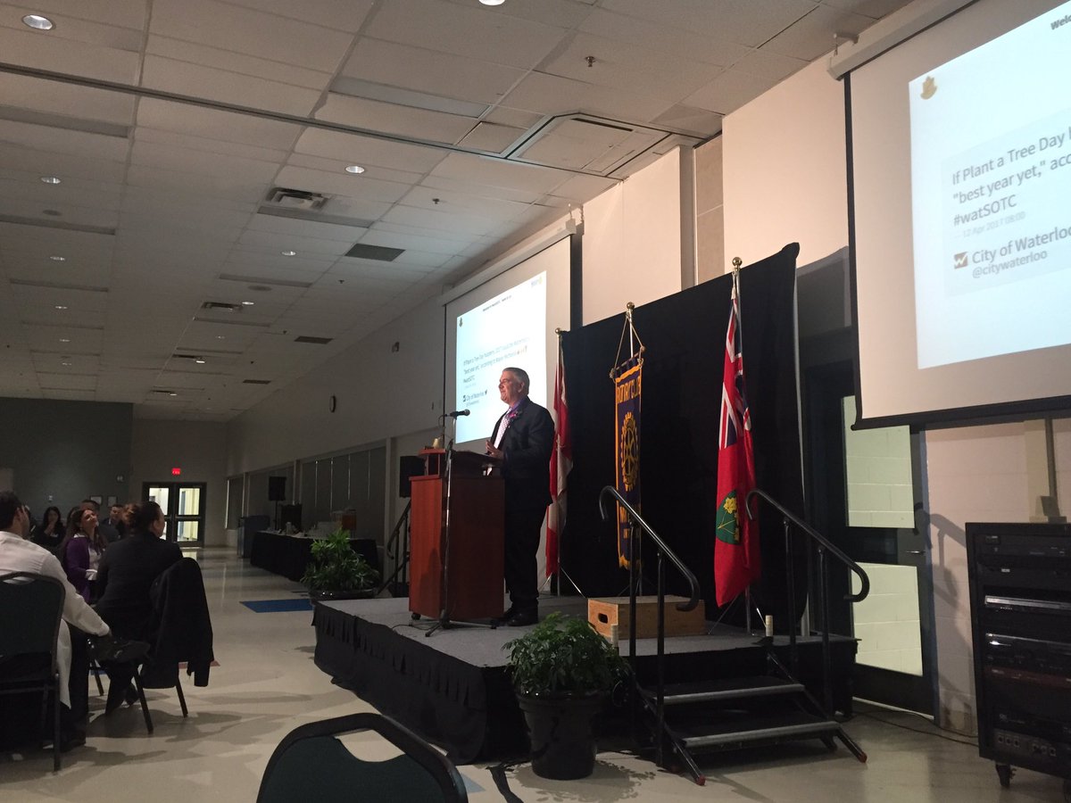 lovesarahm's tweet photo. "Waterloo is a city to be proud of" ... couldn't agree more @DaveJaworsky  #watSOTC https://t.co/BuhnntvLPa