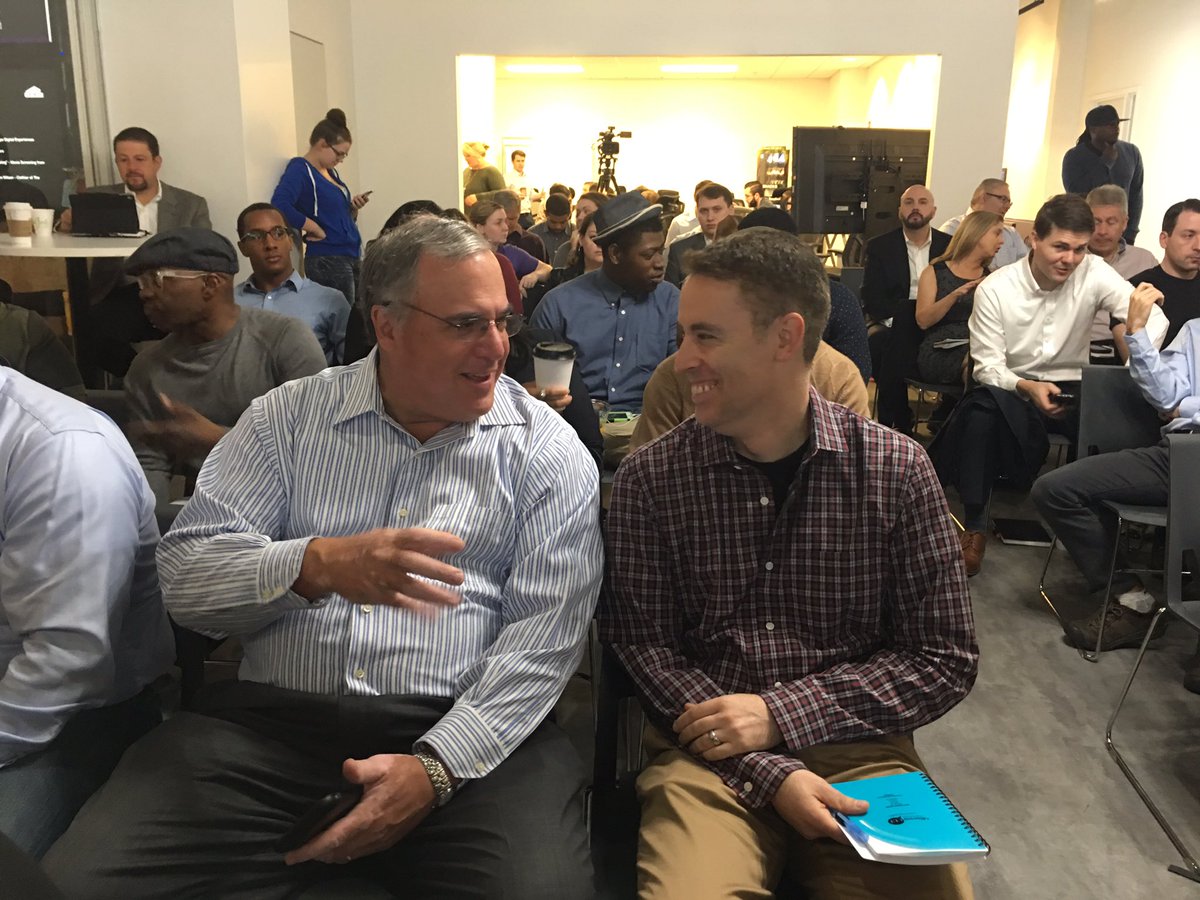 IGorlatov's tweet photo. @1MillionCupsCLT community organizers Steven Lewis and @alanprimack at @PitchBreakfast https://t.co/HhHmTnSVRX