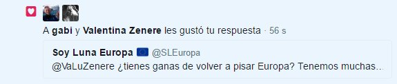 SLEuropa's tweet photo. ¡Muchísimas gracias por darnos una señal a todos los que vivimos en Europa! Agradecidos contigo @VaLuZenere https://t.co/X9zcafHbjN