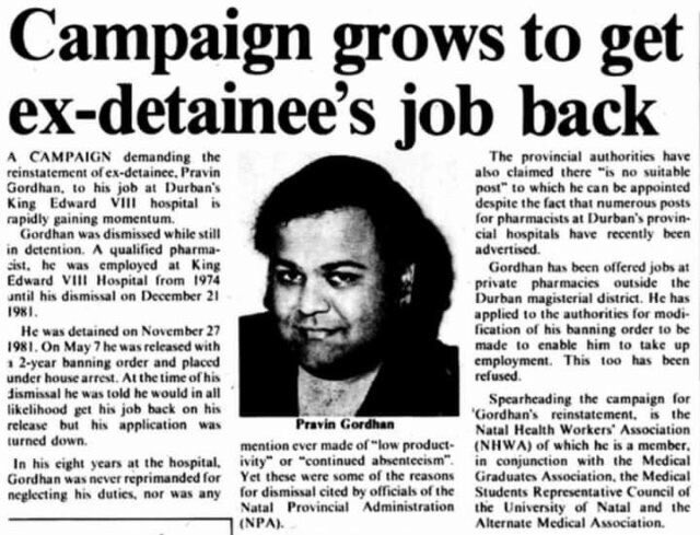 Happy Birthday Comrade Pravin Gordhan. 