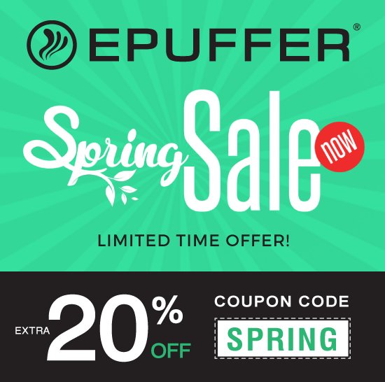 epuffers's tweet image. We're Finally Revealing the Long Awaited Spring Promotion. Visit epuffer.co.uk &amp;amp; get your vape gear at a discounted price!