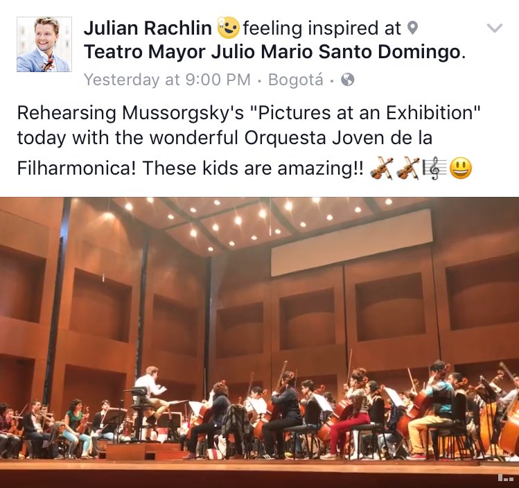Orquesta Filarmónica de Bogotá (@filarmonibogota) on Twitter photo El Maestro <a href="/JulianRachlin/">Julian Rachlin</a> ensayando junto a la Fusión Filarmónica Juvenil en <a href="/teatromayor/">Teatro Mayor JMSD</a> del Festival Bogotá es la #RusiaRomántica El Maestro <a href="/JulianRachlin/">Julian Rachlin</a> ensayando junto a la Fusión Filarmónica Juvenil en <a href="/teatromayor/">Teatro Mayor JMSD</a> del Festival Bogotá es la #RusiaRomántica