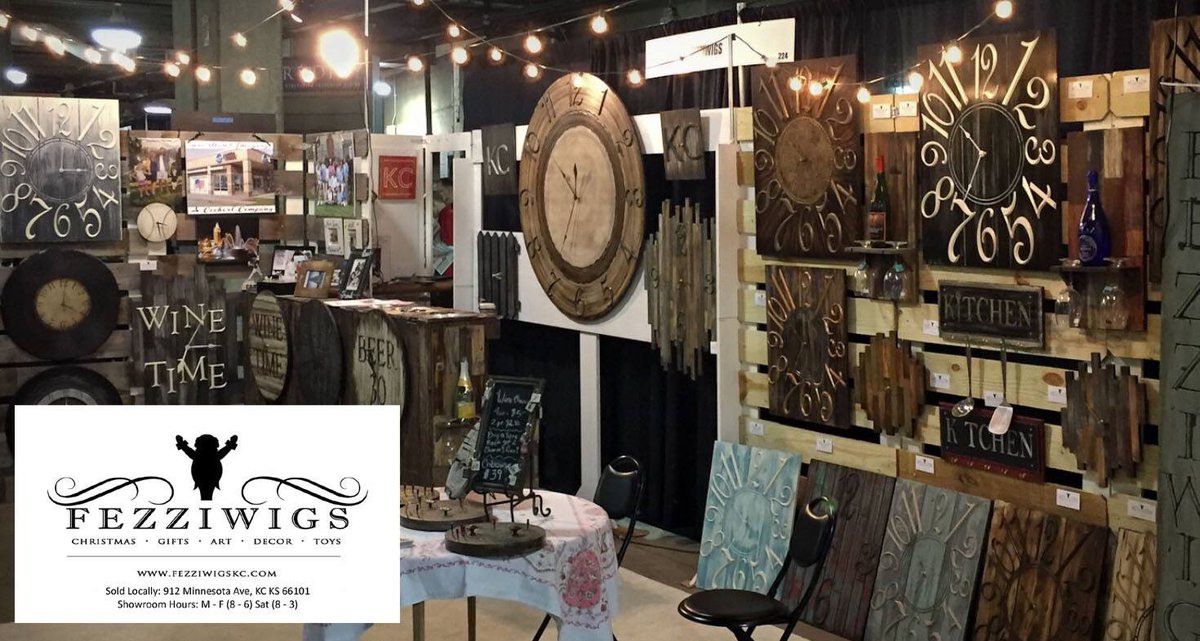 MMCompanies's tweet photo. Fezziwigs KC Clocks ready for purchase at the MM Showroom! #homeDecor #clocks #Home #Accessoreis #LocalArtists https://t.co/X05Ho7GCro