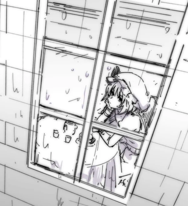 雨で神社行けないレミリア 