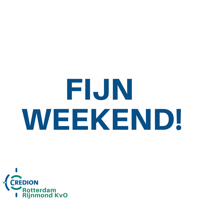 Fijn weekend! En niet te vergeten: we wensen jullie alvast een vrolijk Pasen toe. ;)