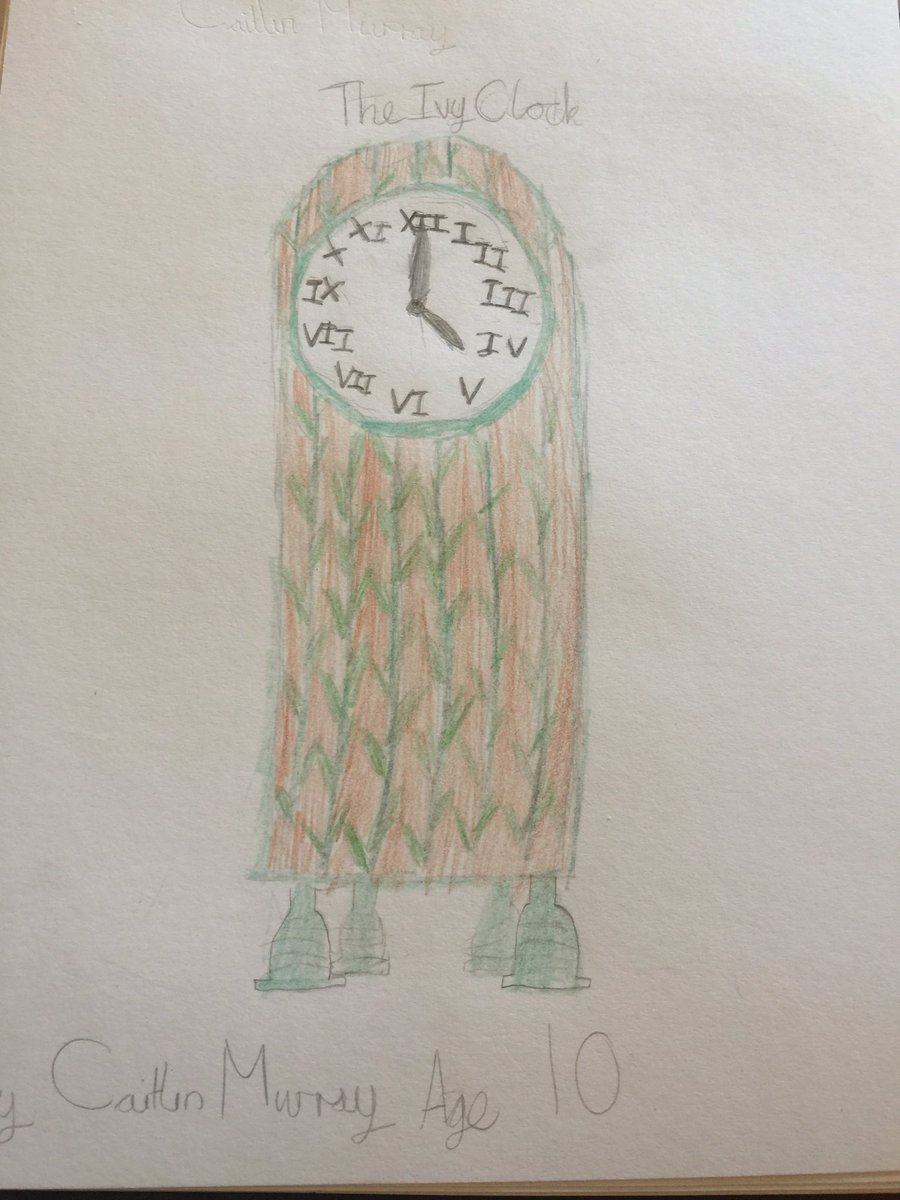 pinkdiva1's tweet image. Another clock drawing by Caitlin @NostellNT #coolclock