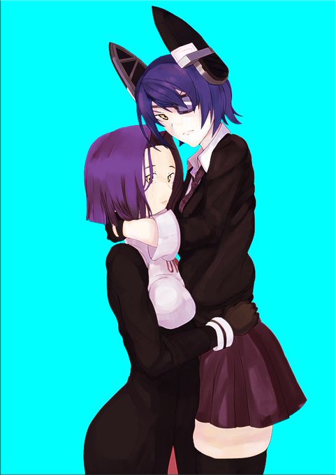 天龍と龍田描いた。オサレに塗りたかった。 