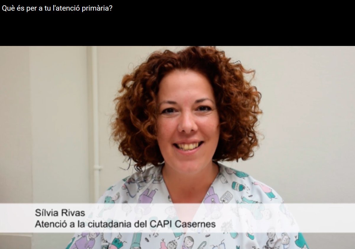 Per a l'administrativa de pediatria Silvia Ribas "l'atenció primària és comunicar sense barreres" atencioprimariaicsbcn.wordpress.com/2017/04/12/fel…