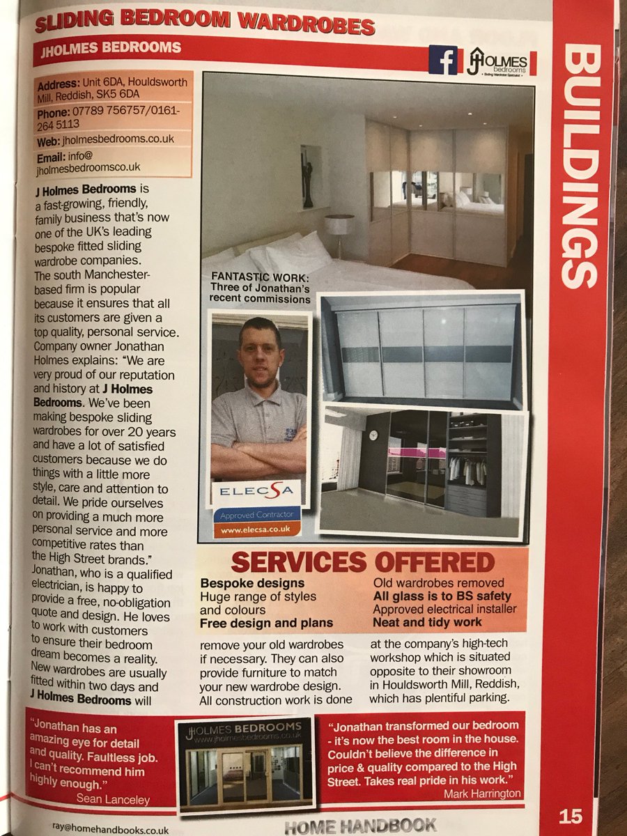 Advertised in Didsbury home handbook this month #homehandbook #westdidsbury #didsburyvillage #slidingwardrobes #Manchester #Cheshire