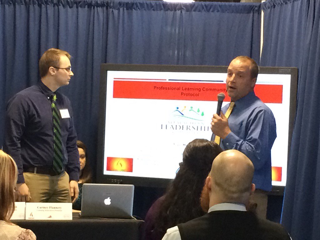 AppLeaderLab's tweet photo. Mr. Ferrell &amp; Mr.Varney sharing Belfry's PLC protocol-feedback from students &amp; focus on strug.Ss #ARIFIRE @KVEC_ARI https://t.co/Yo8W5nC3ID
