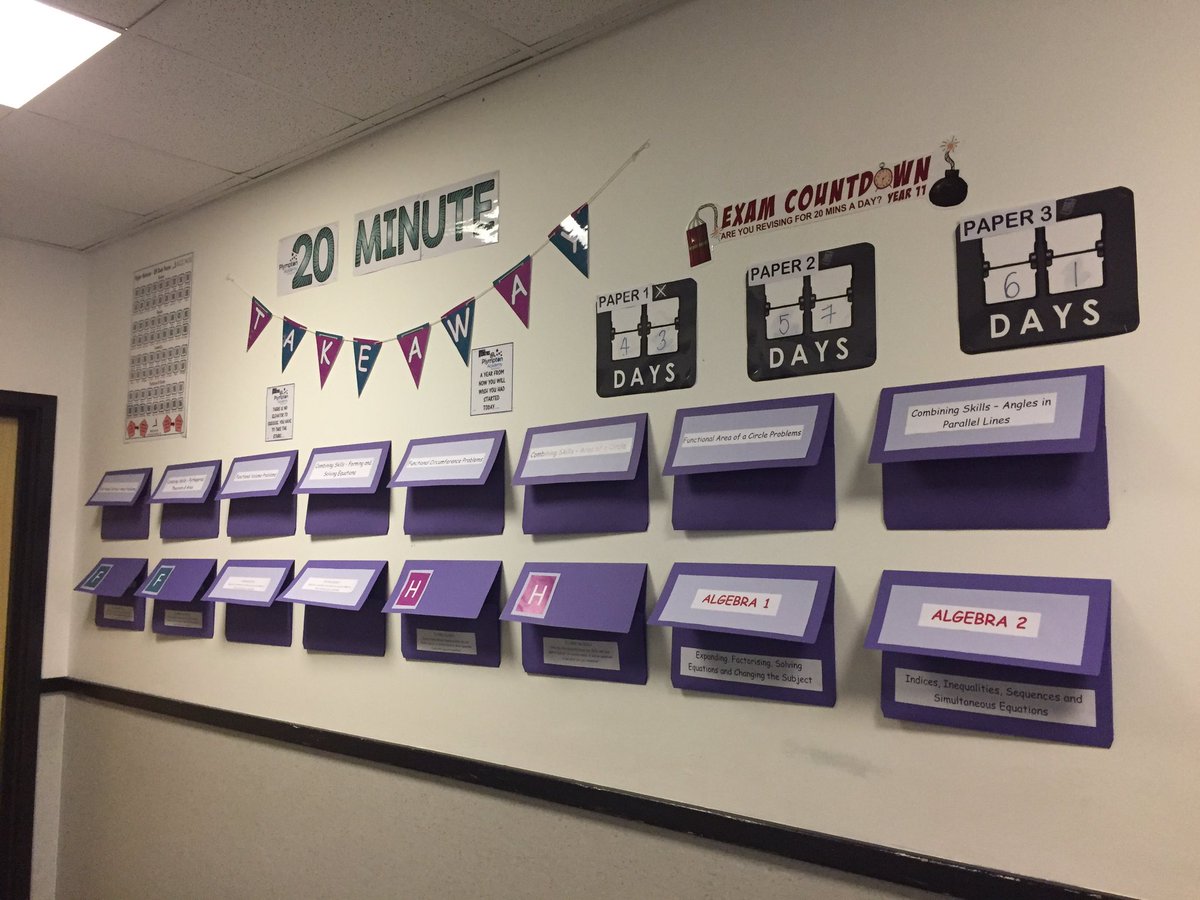 PAMaths's tweet photo. 43 Days until Paper 1 Year 11! Be sure to visit the Maths Department 20 Minute Takeaway for your revision fix each day.. @PlymptonAcademy https://t.co/CsM9DJ7gjd