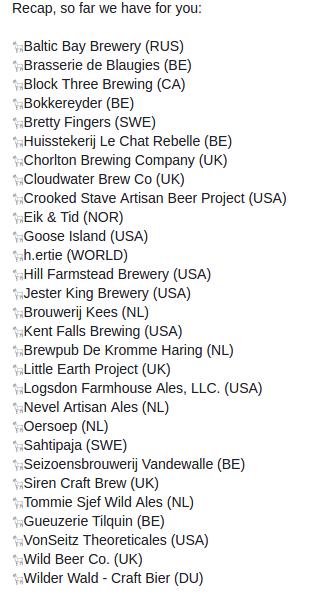 BrettWillEat's tweet image. A not yet complete line up, for tasters. Enjoy.