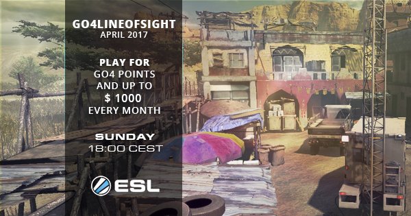 ESLLineOfSight's tweet photo. This Sunday will be the next #Go4LineOfSight cup with Ingame prizes and $100 prize money. Time to get ready! Visit https://t.co/rtkHiSQYKR https://t.co/bRpA93Emd6