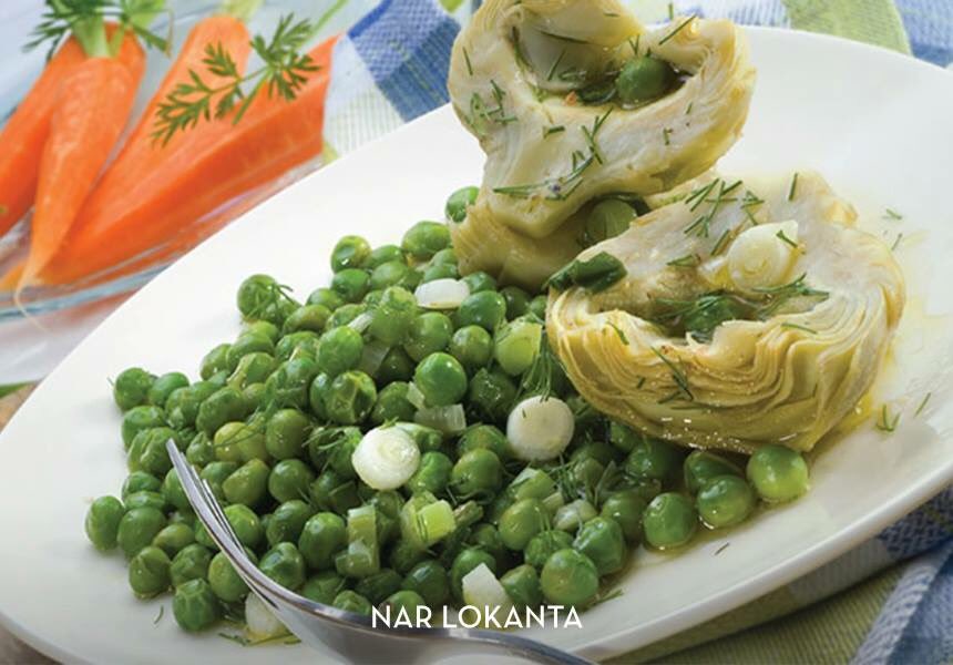 NarLokanta's tweet photo. Önemli miktarlarda protein ve vitamin içeren bezelye, özellikle zeytinyağlı enginar ile çok yakışan bir sebzedir. https://t.co/69urXOohHb
