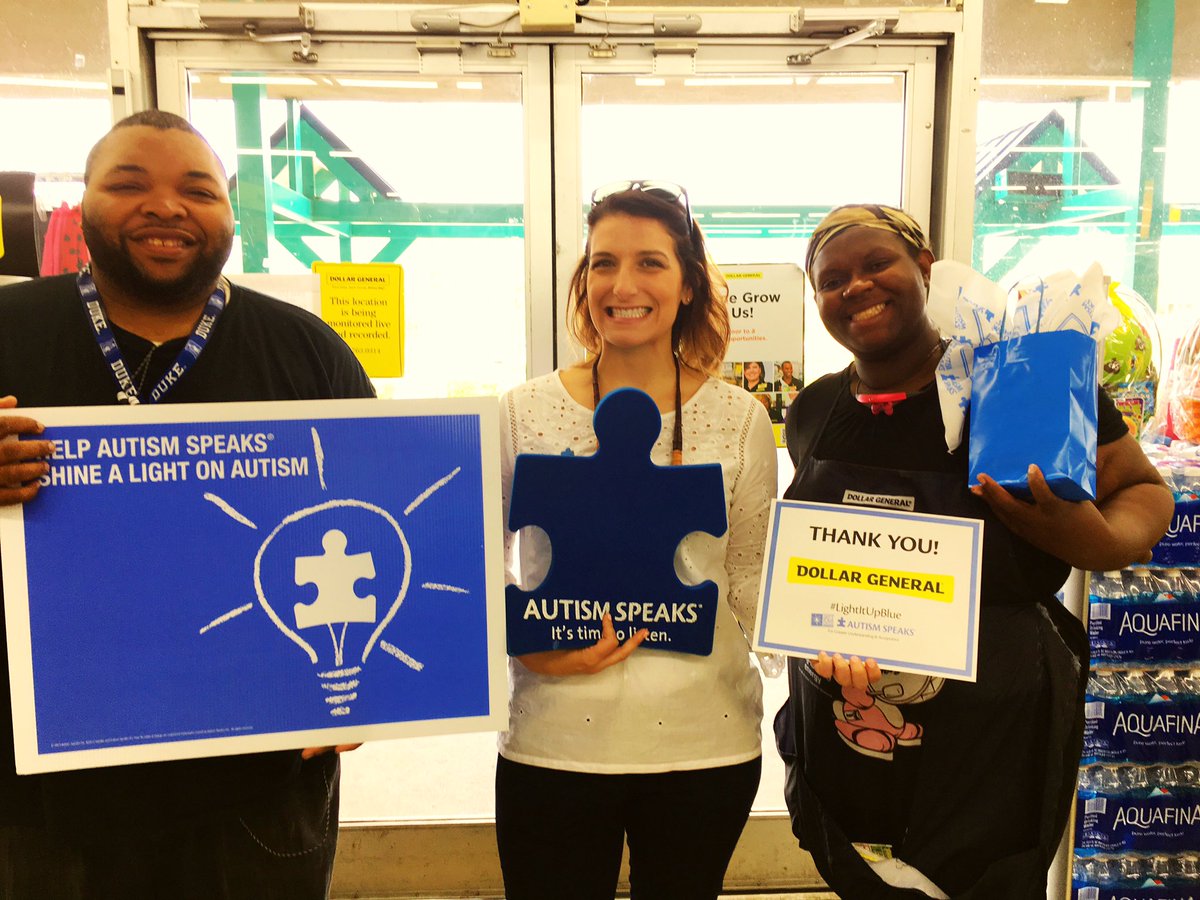 Thank you <a href="/DollarGeneral/">Dollar General</a> for helping us Light it Up Blue throughout World Autism Month! #LIUBFieldDay #lightitupblue