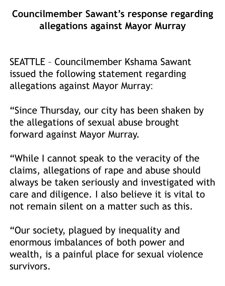 DBeekman's tweet photo. .@cmkshama issues individual statement on child sexual abuse claims against mayor (yesterday's story https://t.co/r8YMYDa18x) https://t.co/g2EgdKcfoE